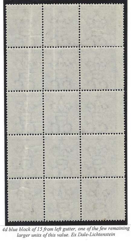 Cape 1871/6 4d block of 15 ex Dale-Lichtenstein MNH/VFM. SACC 25. See below.