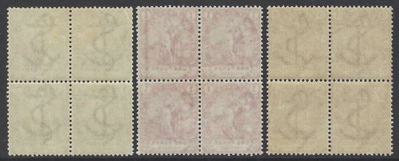 Cape 1893 set of 3 blocks superb MNH. CV R 2,880. SACC 53/5. See below.