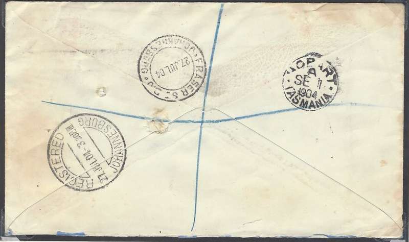 Transvaal: Jhb.sub-offices:  Very scarce ("RRR") FRASER ST. B. O. JOHANNESBURG cds (Putzel type 2)