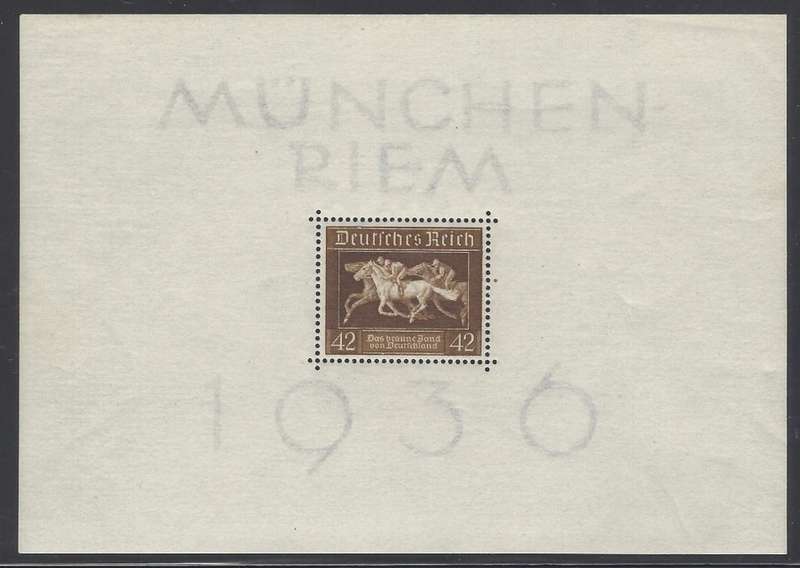Germany 1936 MUNCHEN RIEM m/sheet superb MNH. CV R 950. SG MS 618. See below.