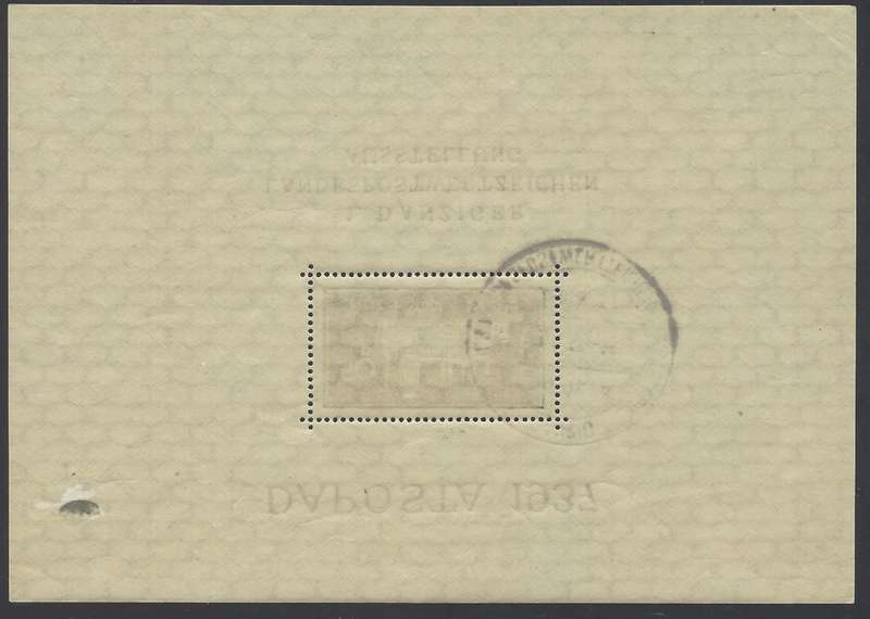 Germany (DANZIG) 1937 miniature sheet fine used. CV R 3,450+. SG MS 251. See below.