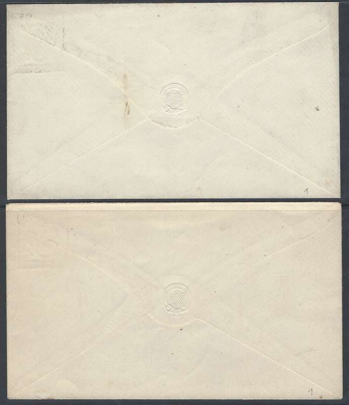 Transvaal (ZAR) 1872 The scarce two different colour Davis Stationery envelopes. See below.
