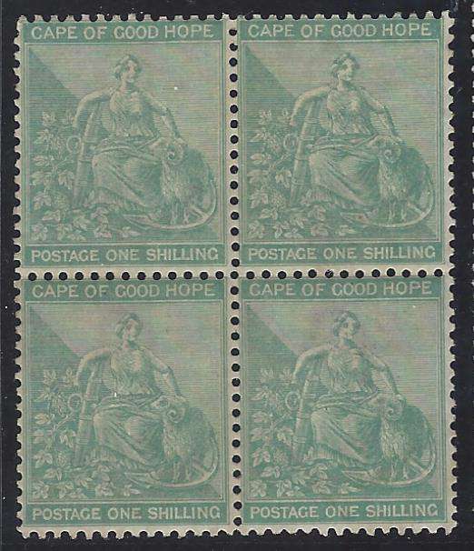 Cape 1885 Superb MNH block SACC 48. See below.