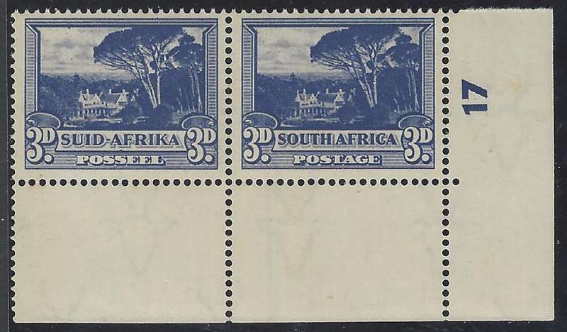 Union 1954 3d cylinder pair with larger perf holes superb MNH. SACC 116b. See below.
