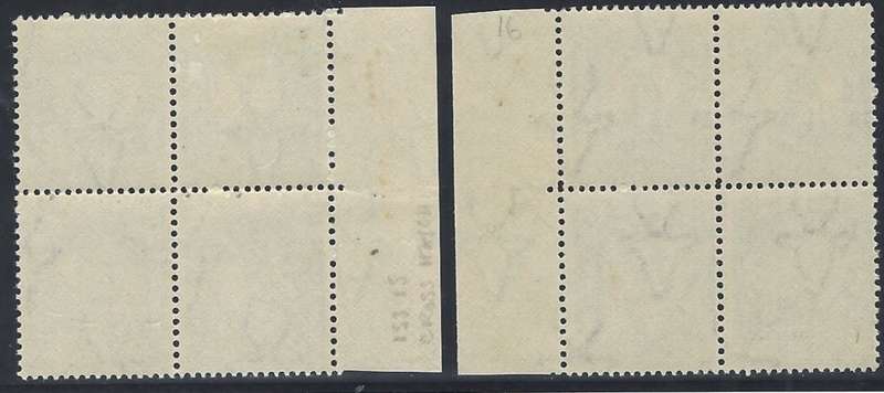 Union 1947 Scarce Issue 16 L & RH ARROW blocks MNH/VFM. UHB 44CB control Ca. See below.