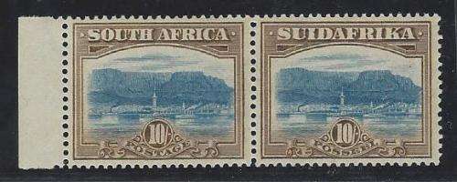 Union 1927 10/- ANILINE INK PERF 14 x 13,5 down superb MNH with PFSA certificate. SACC 39ca.