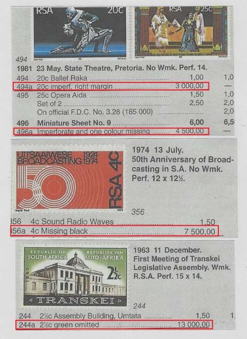 RSA 1981 20c State Theatre with RIGHT MARGIN IMPERFORATE. SACC 494a. Superb MNH. See research below.