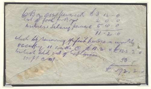 Transvaal 1888 JOHANNESBURG "TENDER FOR SHAFT" cover & earliest (?) Truncated Double Circle cds.