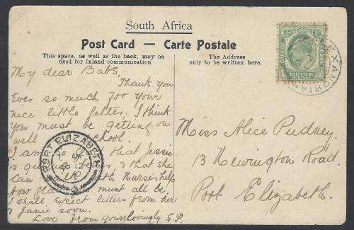 Transvaal: Historic postcard of SHEBA VALLEY/EUREKA CITY at Barberton. See below.