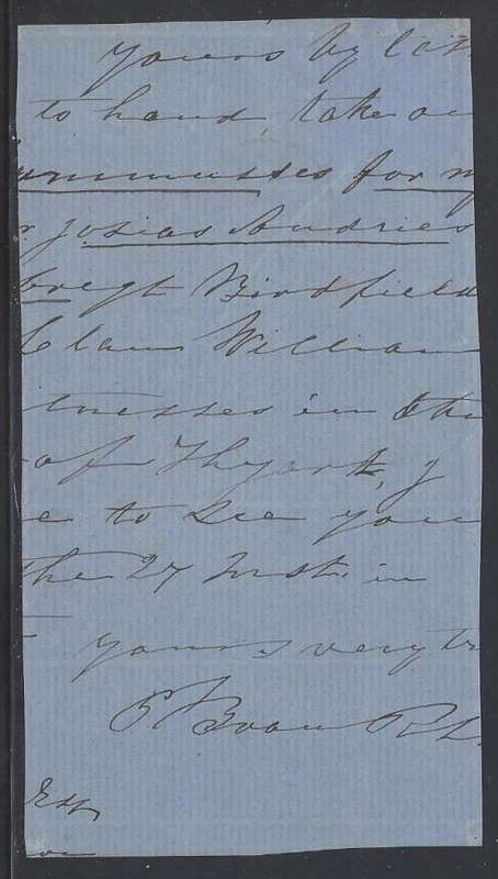Cape Rarity: 1871 manuscript TROE TROE (Lower Olifants River?)/CLANWILLIAM/CAPE TOWN front.
