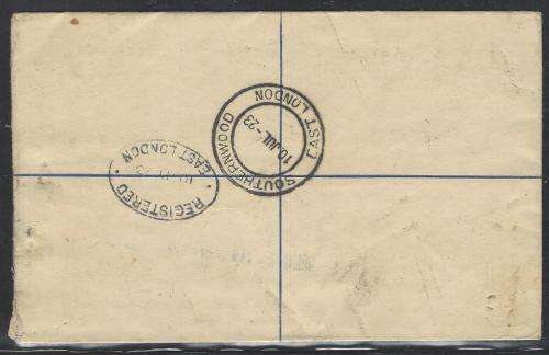 Union postal history: Scarce early 1923 (earliest?) cover SOUTHERNWOOD / EAST LONDON cds. See below.