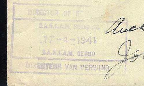 Union: 1941 `WAR TRAIN P.O.` Relief Type cds and other. Rare. See below.