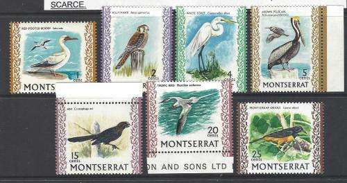 Montserrat 1972/4 QE II Birds: Glazed & Chalky papers, INVERTED WATERMARKS. Superb MNH. See below.