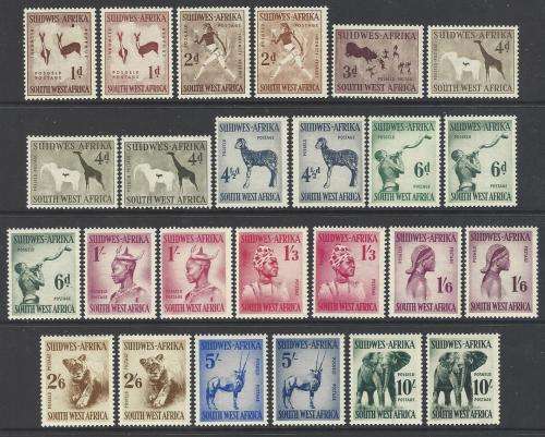 SWA 1954 set of 25 COLOUR TRIALS superb MNH. SACC 182/98. CV R 50,000. See Below.