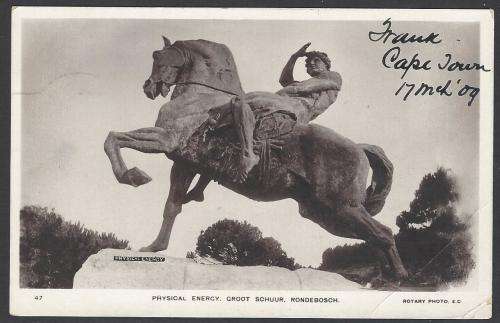 Cape: 1909 Historic postcard from CAPE TOWN to the USA. See below.