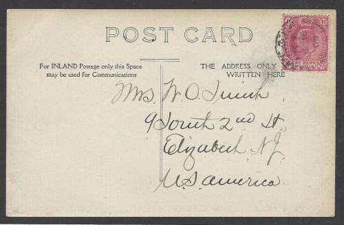 Cape: 1908 Historic postcard from UMTATA to the USA. See below.