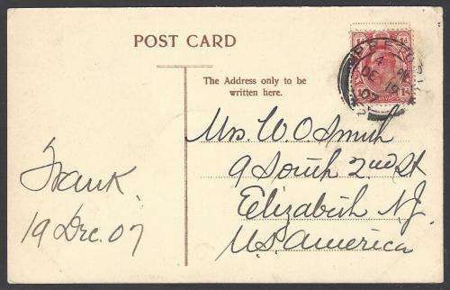 Transvaal 1907 Historic postcard from PRETORIA to the USA. See below.