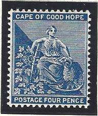 Cape 1890 4d deep blue superb MNH. SACC 46a/SG 51. See below.