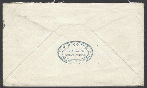 Union postal history 1922 cover LINDLEY to LONDON. Scarce. See below.
