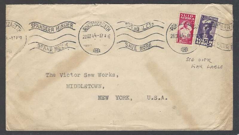 Union: 1944 Uncensored cover & "For Our Ally / Medical Aid for Russia" label to MIDDLETON, N.Y..