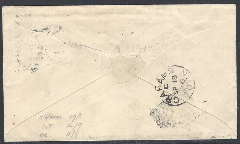 Cape Maritime Mail: 1896 "R.M.S." Tartar incoming cover London/Grahamstown. See below.