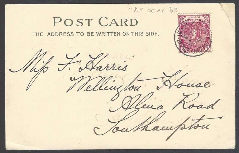 Cape Ocean PO: 1903 "SS Kinfauns Castle" card to Southampton. See below.