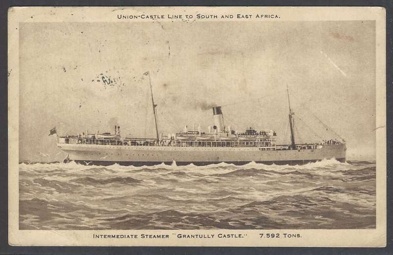 Union Paquebot: 1939 "Grantully Castle" card to London. See below.