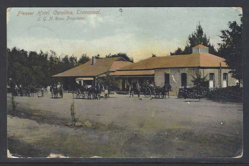 Transvaal 1909 Historic postcard from CAROLINA to PRETORIA. See below.