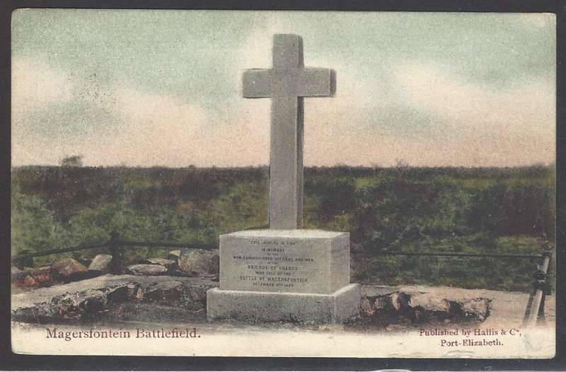 Transvaal 1907 MAGERSFONTEIN battlefield postcard from KRUGERSDORP to BELFAST, Ireland. See below.