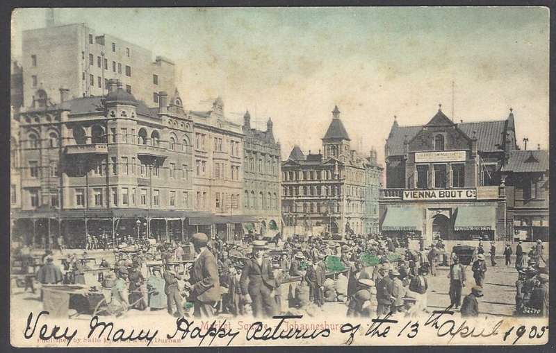 Transvaal: 1905 postcard JOHANNESBURG (counter) No. 5 (Putzel 90) to Uitenhage. See below.