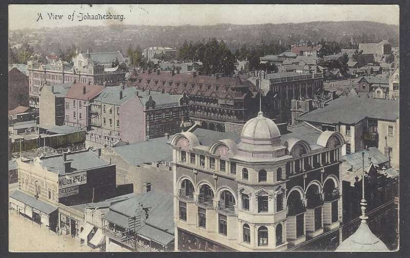 Transvaal: 1907 postcard JOHANNESBURG (counter) No. 12 (Putzel 171) to Norwood. See below.