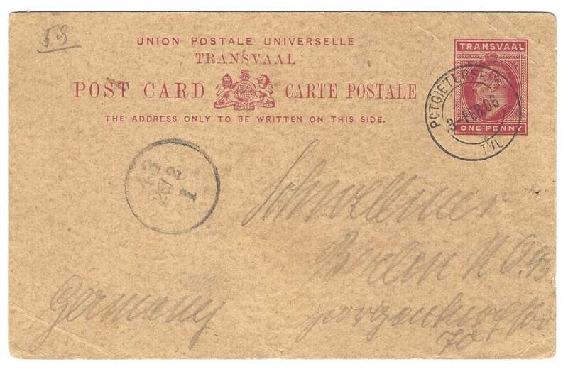 Transvaal Postal Agencies/Post Offices: POTGIETERSRUST. See below.