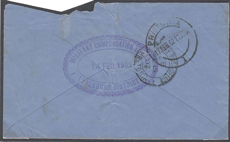 Boer War: 1902 censored cover Lydenburg/Middelburg APO/Pretoria APO/Pretoria. See below.