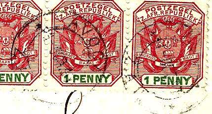 Transvaal post offices: "AVOCA" 1897. Earliest known cds and rare on cover. See below.