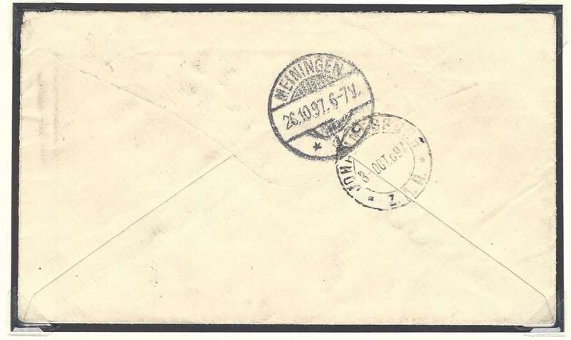 Transvaal post offices: "AVOCA" 1897. Earliest known cds and rare on cover. See below.