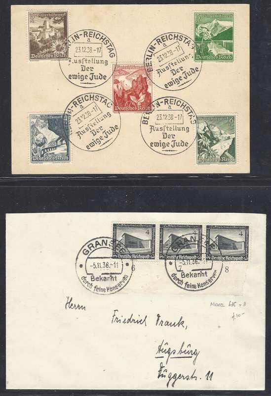 Germany Reich: Group of 5 covers/card. See below.