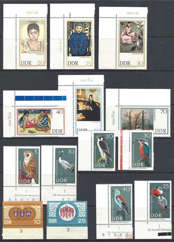 Germany (East) 1967: Eleven sets superb MNH. SG E970/1010, MS 1036. See below.