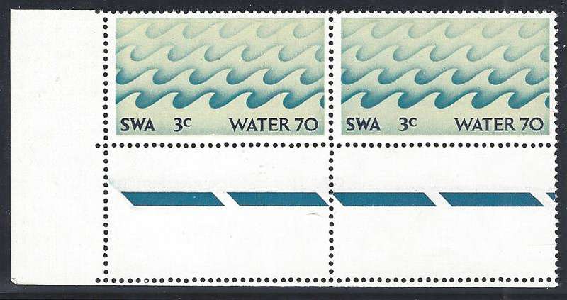 SWA 1970 Water 70 Missing phosphor band pair superb MNH. SACC 237a x 2. See below.