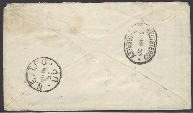 OFS/BOER WAR: scarce uncensored registered 1900 cover: FAURESMITH/N. E. TPO UP/KIMBERLEY. See below.