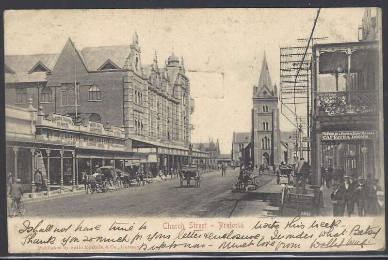 Transvaal: Scarce 1905 historic postcard with "POSTED LATE" Cachet. PRETORIA/ENGLAND. See below.
