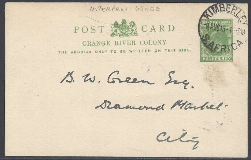 OFS/G. West Inter-provincial Historic 1913 "G.W.R. Referees Society" p/c KIMBERLEY. See below.