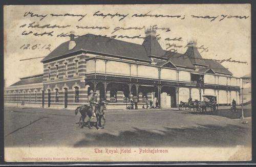 OFS/Cape 1912 Interprov. POTCHEFSTROOM historic postcard P.O. VREDE/Pretoria. See below.