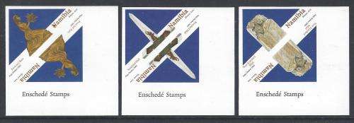 Namibia: Scarce 2003 set IMPERFORATE `Heroes Acre` pairs superb MNH. SACC 431/3. See below.