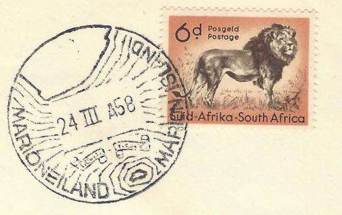 Union 1958 MARION ISLAND/VANCOUVER cover. Scarce. See below.