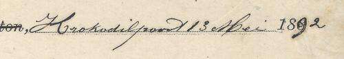 Transvaal: 1892 Rare KROKODILPOORT manuscript VAN HATTUM & CO receipt. See below.