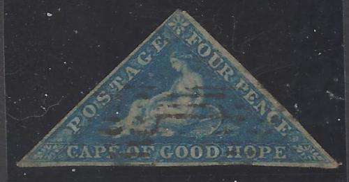Cape Triangles: Two different 4d blues fine used. See below.