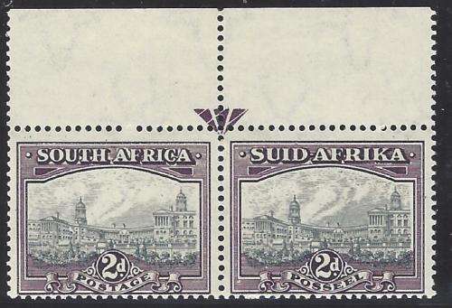Union 1941 2d grey & purple Arrow pair MNH (margin).  SACC 58a. See below.