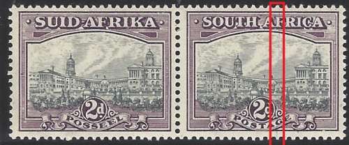 Union 1941 2d grey & purple variety: Vertical line. MNH.  SACC 58a. See below.