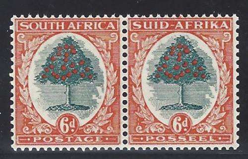 Union 1938 6d green & vermilion Type I superb MNH.  SACC 60. See below.