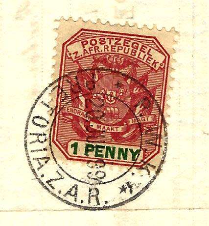 OFS/Transvaal Rare 1899 2/6 `Post Noot` from Kroonstad to Pretoria. See below.